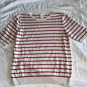 Red / White Striped Top - H&M Basics - Women’s S